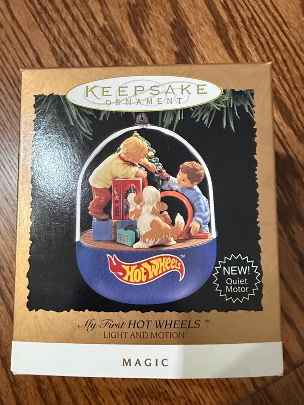 Keepsake My First Hot Wheels Kids  Light and Motion Ornament in Blue